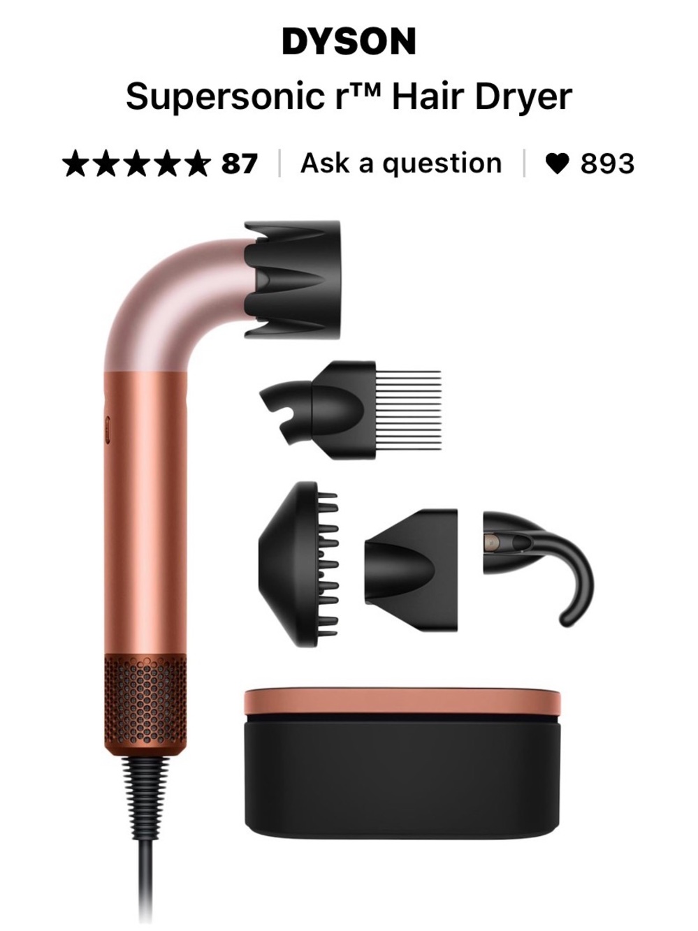 NEW Dyson Supersonic r hairdryer their lightest & most powerful one ever! 1/2 lb